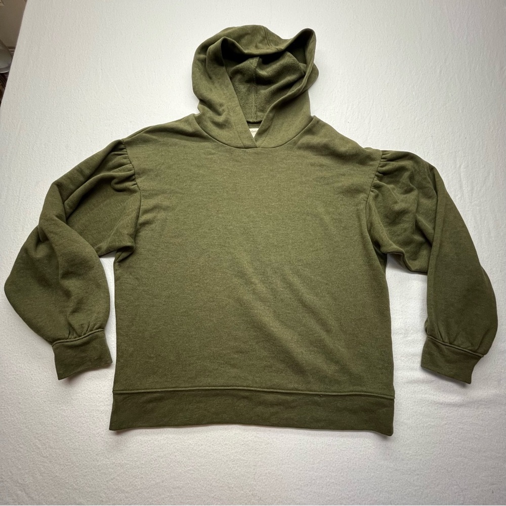 MADEWELL Hooded Pullover Long-sleeved Pullover Olive Green Women's Medium Cozy